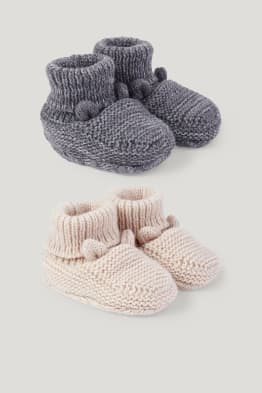 Lot de 2 - chaussons bébé