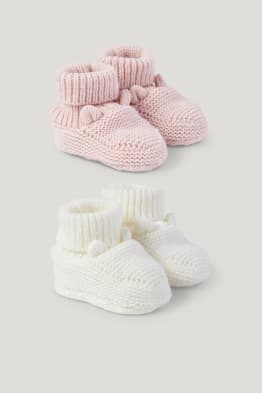 Lot de 2 - chaussons bébé