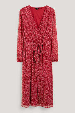 Robe portefeuille - à motif