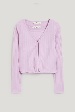 Set - Strickjacke und Top - 2 teilig