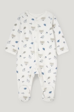 Pyjama garçon naissance blanc Hello - Bébé Roi