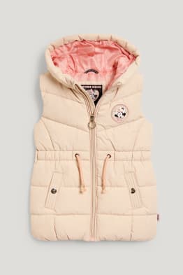 Minnie Mouse - long quilted gilet with hood