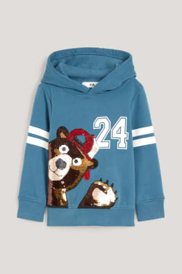 Sudadera con capucha - con brillos