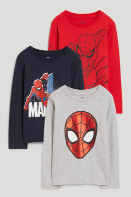 Multipack 3er - Spider-Man - Langarmshirt