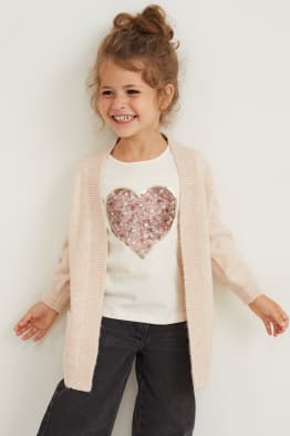Set - gebreid vest en longsleeve - 2-delig