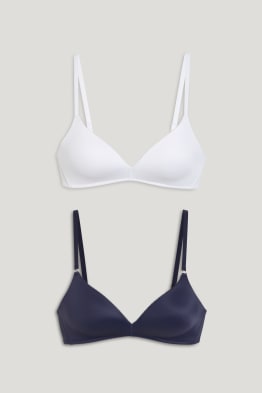 Confezione da 2 - reggiseno senza ferretti - imbottito