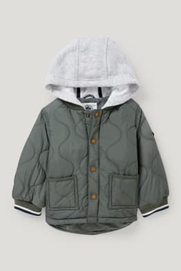 Giacca trapuntata neonati con cappuccio