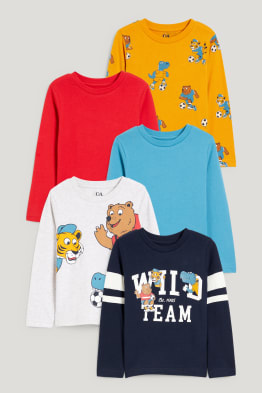 Multipack 5 buc. - tricou cu mânecă lungă