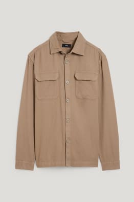 Linen shirt jacket - regular fit