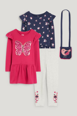 Ensemble - 2 robes, des leggings et un sac - 4 pièces