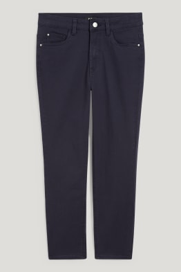 Plátěné kalhoty - high waist - slim fit - LYCRA®