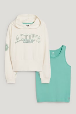 Set - Funktions-Hoodie und -Top - 2 teilig