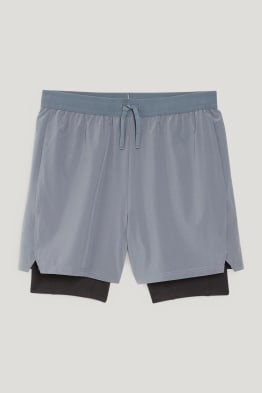 Funktions-Shorts - 4 Way Stretch - 2-in-1-Look
