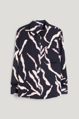 Satin blouse - patterned
