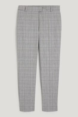 Business trousers - mid-rise waist - slim fit - Mix & match - check