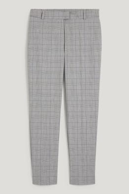 Pantalon de bureau - mid waist - slim fit - Mix & Match - à carreaux