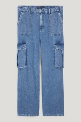 CLOCKHOUSE - straight cargo jeans - high waist
