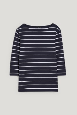 Tricou cu mânecă lungă - cu dungi