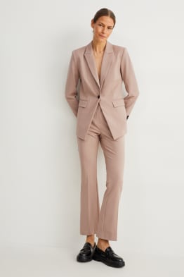 Pantalon de bureau - mid-waist - Flared - 4 Way Stretch