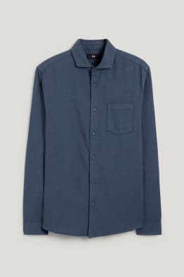 Flanellen overhemd - regular fit - cut away