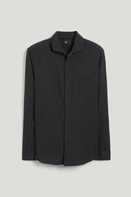 Overhemd - slim fit - cut away - geruit