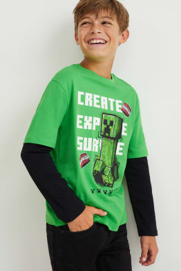 Minecraft - haut à manches longues - look 2-en-1