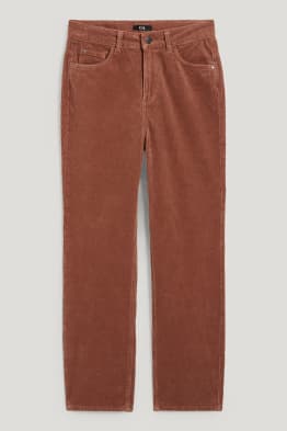 Pantaloni di velluto a coste - vita alta - straight fit