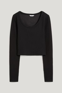 CLOCKHOUSE - camiseta crop de manga larga