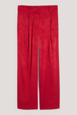 Pantalons de tela - mid waist - wide leg - estampats