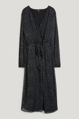 Robe portefeuille - à pois