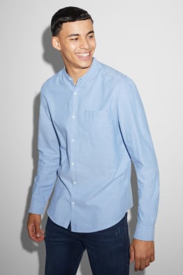 Overhemd - regular fit - opstaande kraag