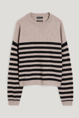 Kaschmir-Pullover - gestreift