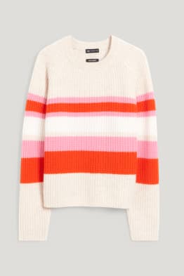 Kaschmir-Pullover - gestreift