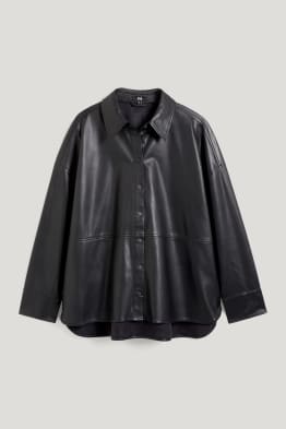 Blusa oversized - similpelle