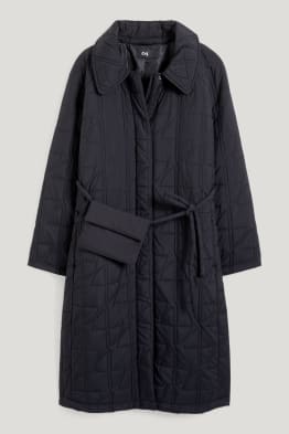 Cappotto trapuntato con marsupio