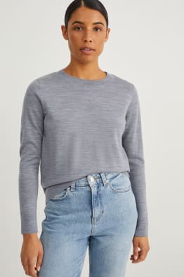 Sweter z wełny merynosów basic