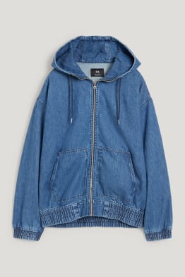 Jeansjacke mit Kapuze