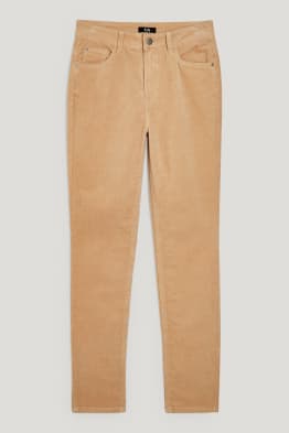 Corduroy broek - high waist - straight fit