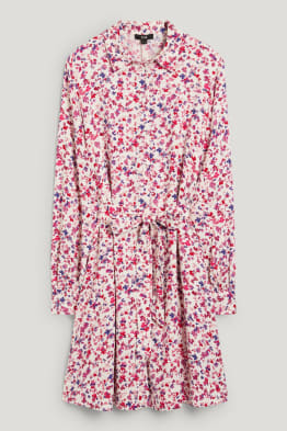 Blousejurk van viscose - gebloemd