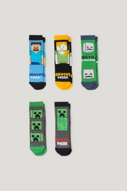 Multipack 5 perechi - Minecraft - șosete