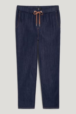 Cloth trousers - super high waist - tapered fit - jog denim