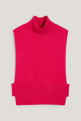Strick-Poncho mit Kaschmir-Anteil