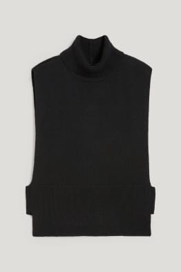 Strick-Poncho mit Kaschmir-Anteil