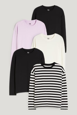Extended Sizes - Multipack 5er - Langarmshirt