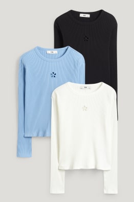 Extended Sizes - Multipack 3er - Langarmshirt