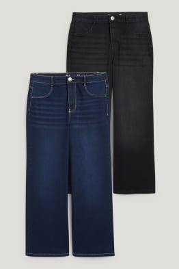 Talla grande - pack de 2 - wide leg jeans