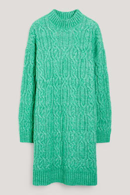 Rochie din tricot - cu torsade