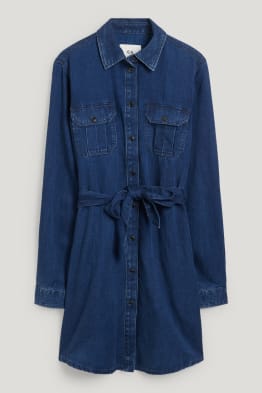 Rochie tip bluză din denim