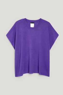 Strick-Poncho - Woll-Mix mit Kaschmir-Anteil