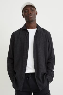 Overhemd - slim fit - cut away - geruit